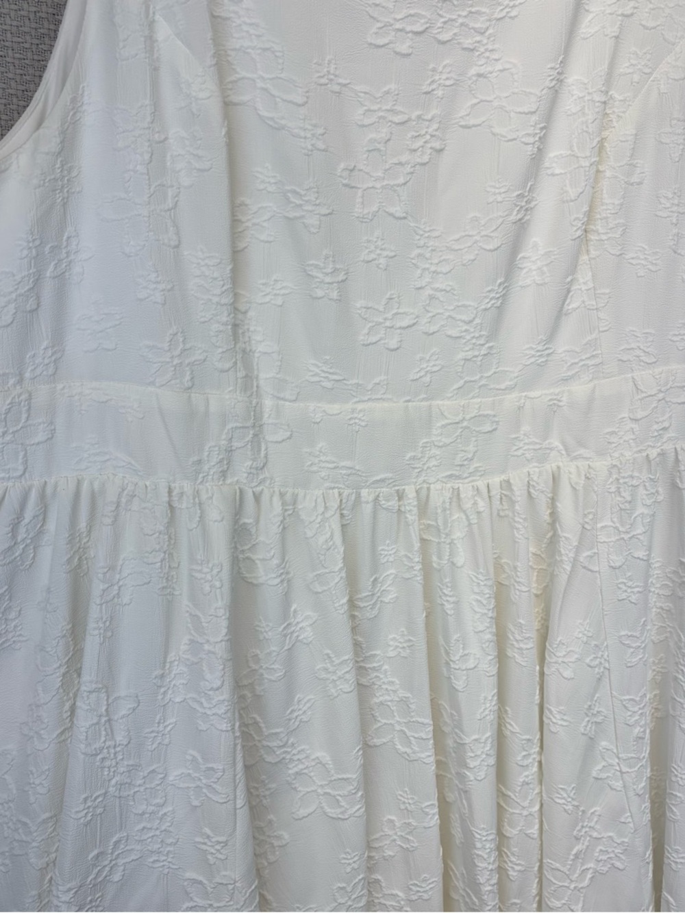 Torrid Eyelet Mini Dress White Sleeveless Size 22 Cottagecore Spring Beach - Picture 4 of 9